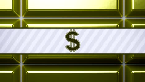 dollar icon. looping footage has 4k resolution.