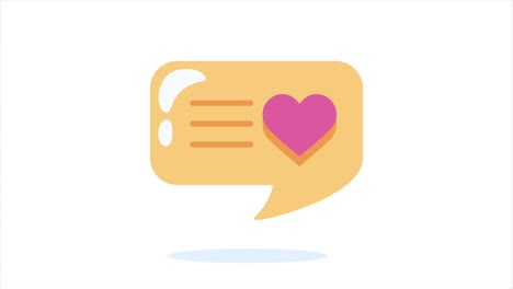 speech bubble with heart icon