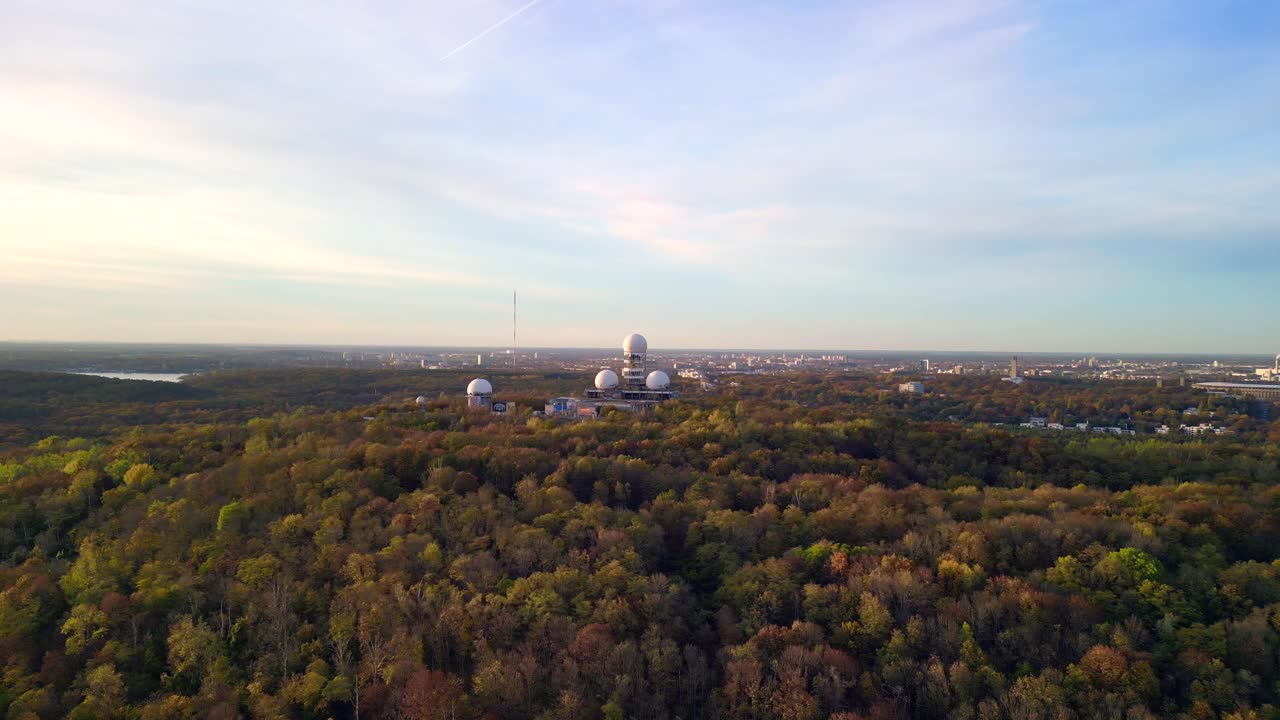 베를린 teufelsberg 가을 저녁 일몰