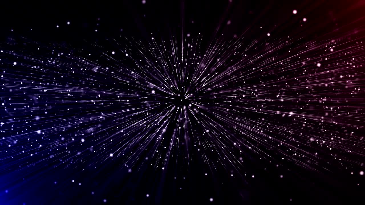 Blue Particles Glitter Background. Loop animation
