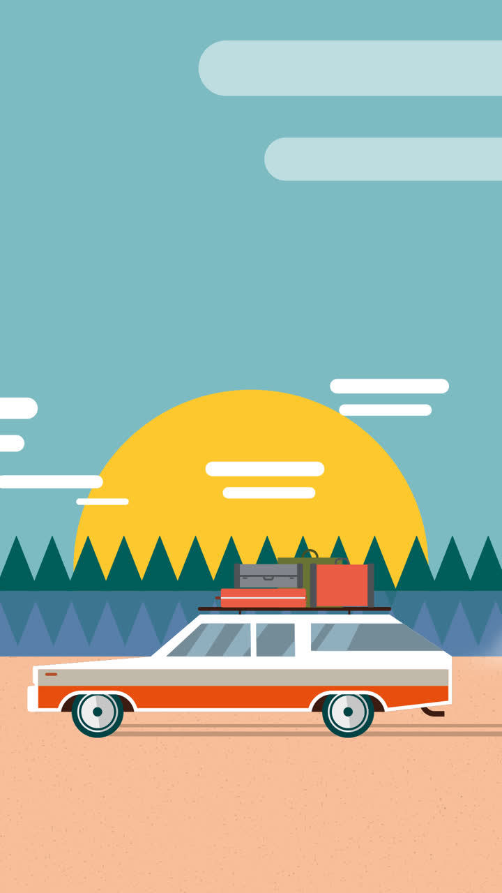 enjoy your holidays의 애니메이션 일러스트레이션