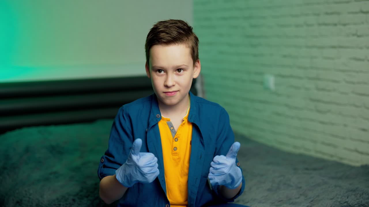 young boy in self isolation during covid-19 pandemic