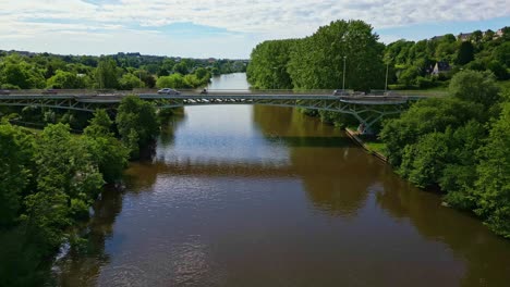 Pont-de-Pritz-or-Pont-de-Saint-Pritz-bridge-over-Mayenne-River,-border-between-Laval-and-Changé,-France