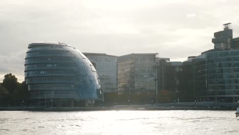 cityscape of london with city hall and river thames