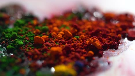 colorful pigment mixture