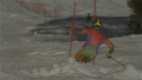 alpine skier running a downhill course 8