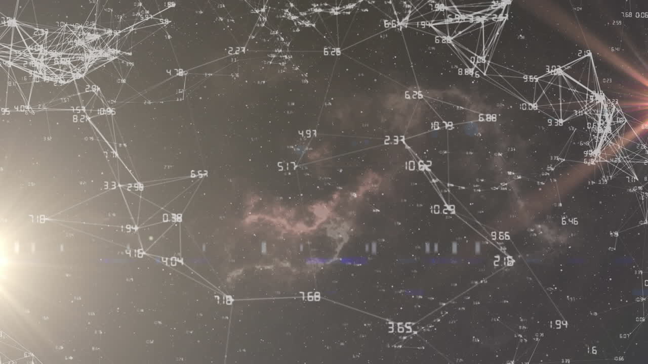 animación de la red de conexiones en el universo moviéndose en un bucle sin fisuras