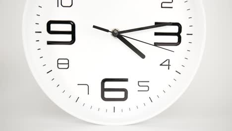 wall clock isolated on white background, showtime 04.18 am or pm.