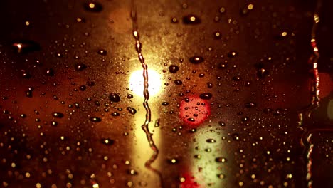 rain drops on windshield of the car