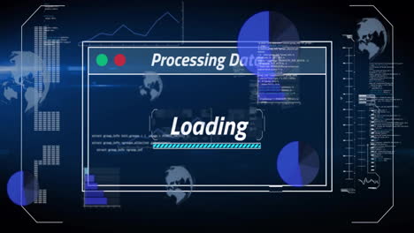 Animation-of-text-and-data-processing-over-screen-on-dark-background