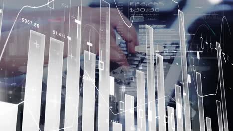 Animación-Del-Procesamiento-De-Datos-Financieros-Sobre-El-Hombre-Usando