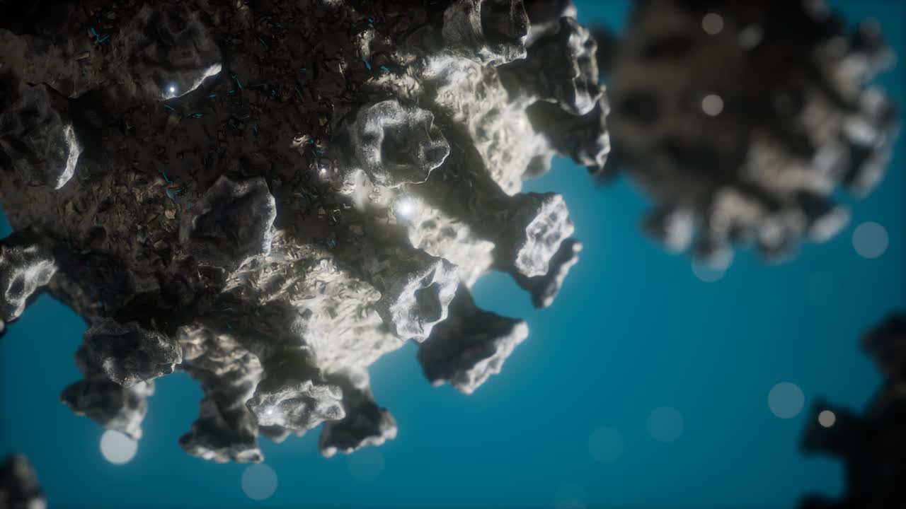 Corona virus Covid 19 macro illustration