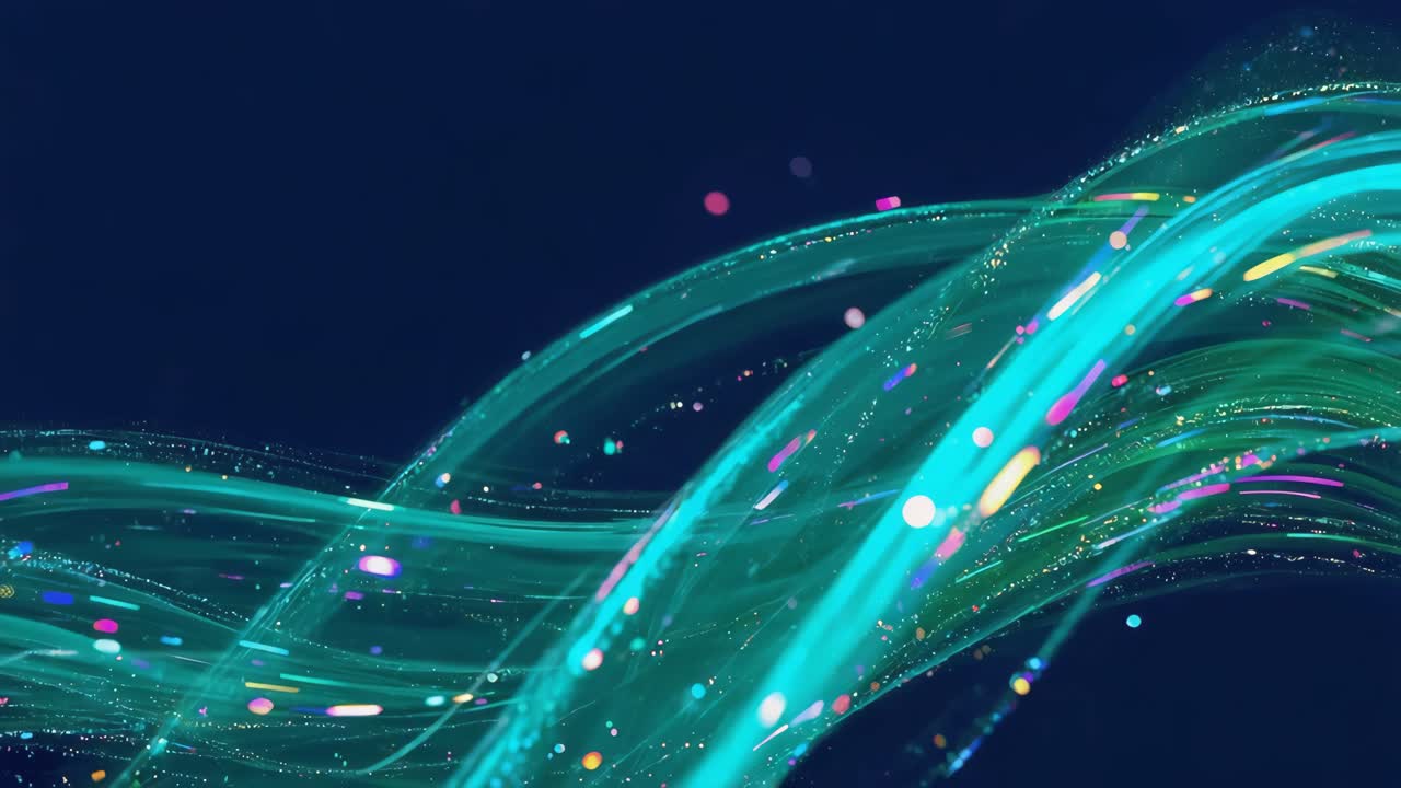 Abstract Light Trails with Glowing Particles