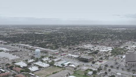 cloudy day drone footage at nolana and 10th street north mcallen, texas