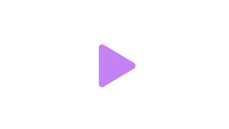 botón de reproducción de color icono de música animación de video. reproducción animada haga clic en comenzar a reproducir aislado