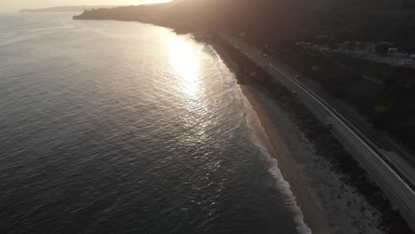 Sonnenuntergang-Auf-Dem-PC-1-In-Malibu,-Kalifornien