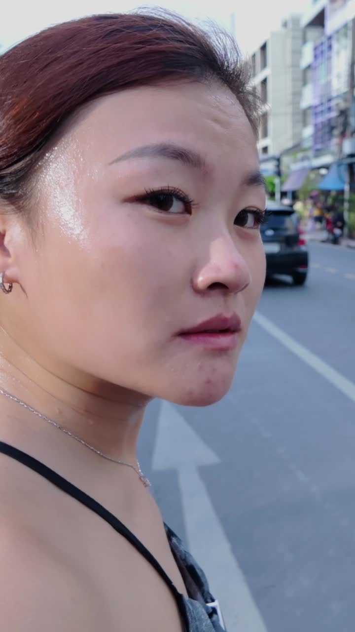 A woman on the street