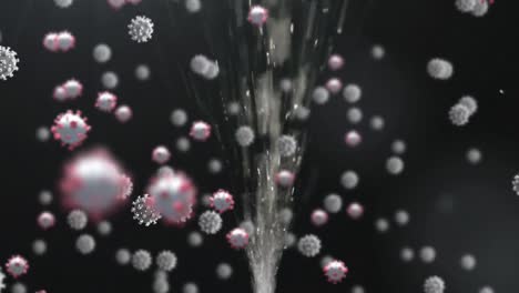 Covid-19-Zellen-Bewegen-Sich-Gegen-Wasser-Aus-Sprinkleranlagen