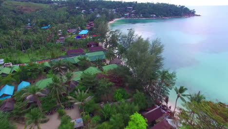koh phangan es una vista aérea baja