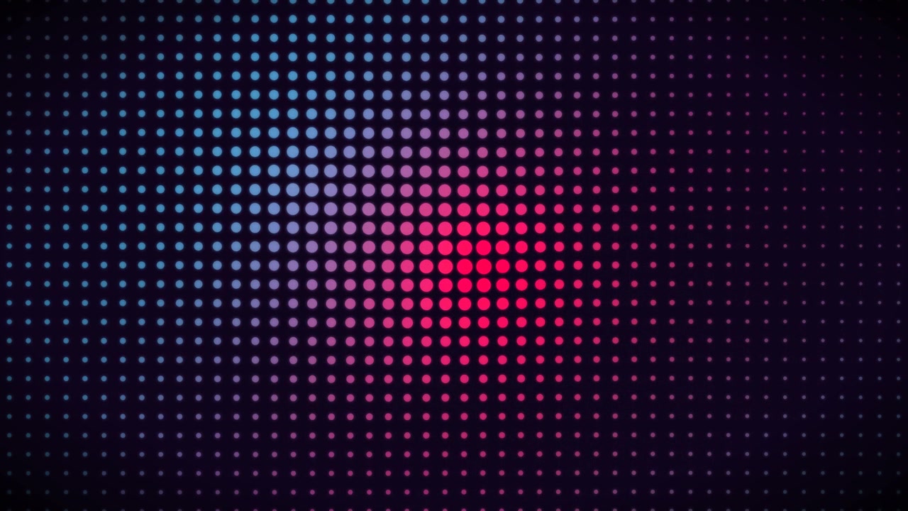 Sfondo animato astratto con motivo a punti rosa e blu in movimento