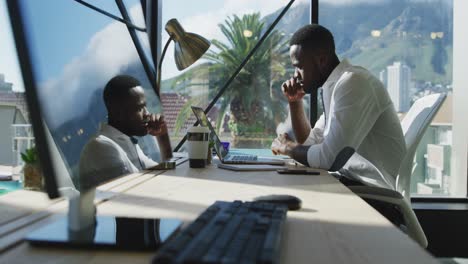 young man using computer at the office