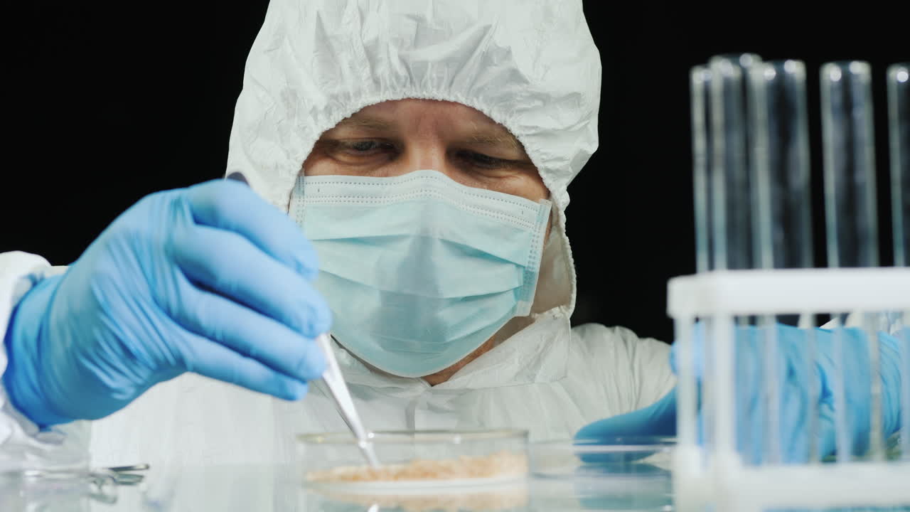 Investigador farmacéutico realiza experimentos con larvas 1