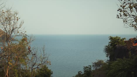 Ein-Herrlicher-Blick-Auf-Das-Meer-Und-Einen-Wald