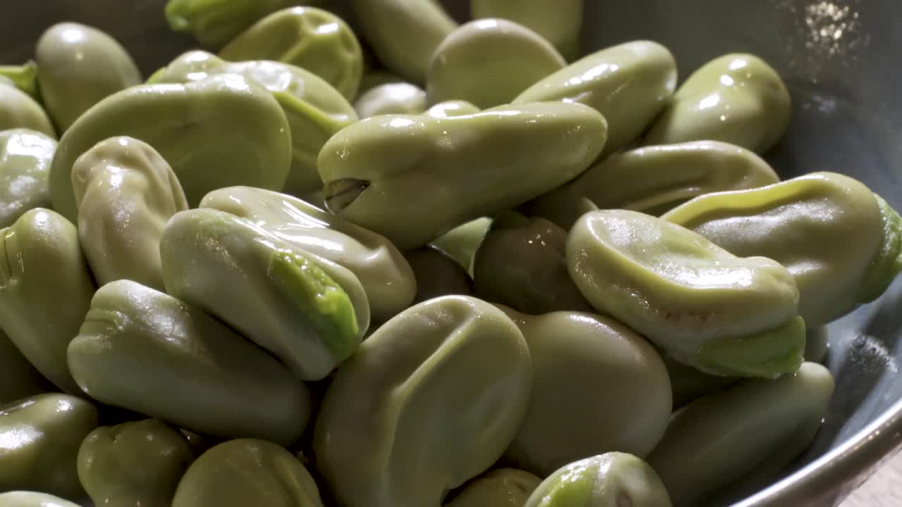 Close-up of Fresh Fava Beans