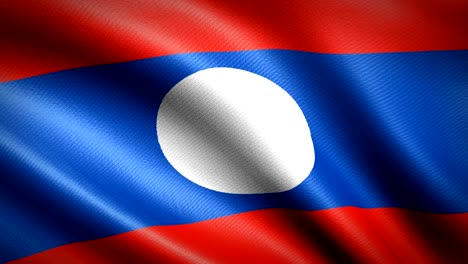 laos flag. seamless looping animation. 4k high definition video