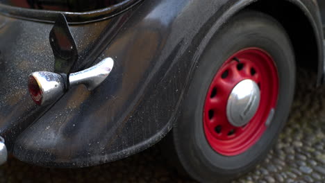 vintage black car rear detail