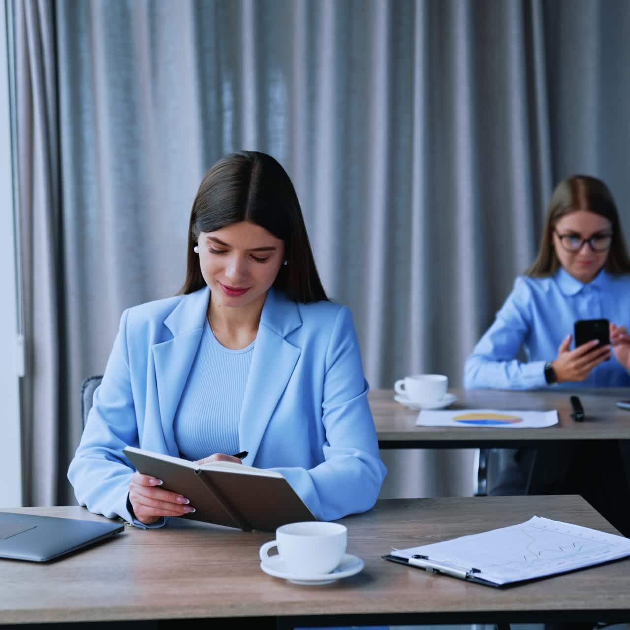 Professional marketing specialists. Business managers working in modern office