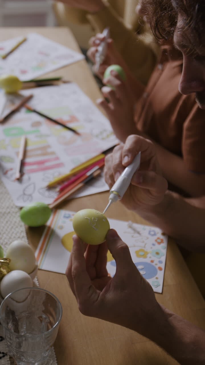 Family Easter Egg Decorating