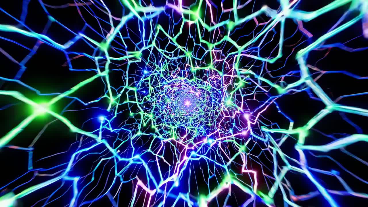 túnel de luz brillante abstracto