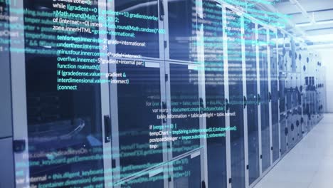 Animation-of-data-processing-against-computer-server-room