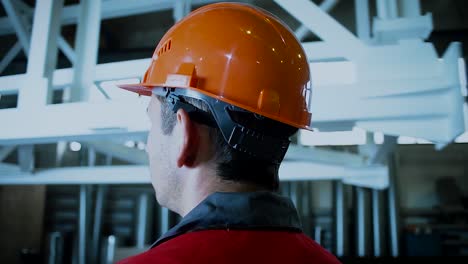 construction worker in a factory