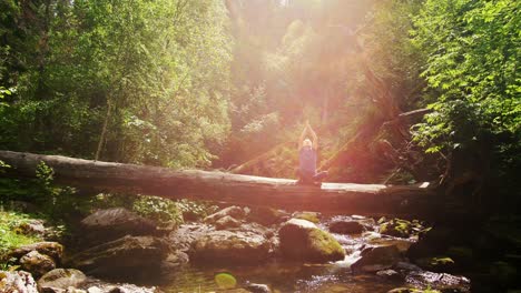 yoga in the forest