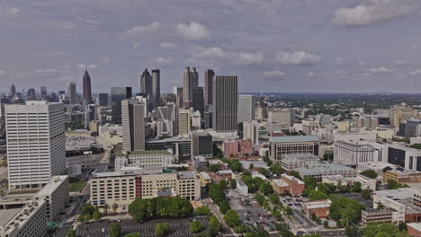 atlanta georgia aerial v933 establishing shot drone flyover south downtown capturing urban cityscape of central business district and midtown at daytime - shot with mavic 3 pro cine - may 2023