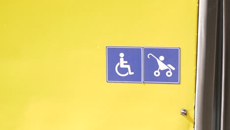 accessibility signage for disabled and baby strollers