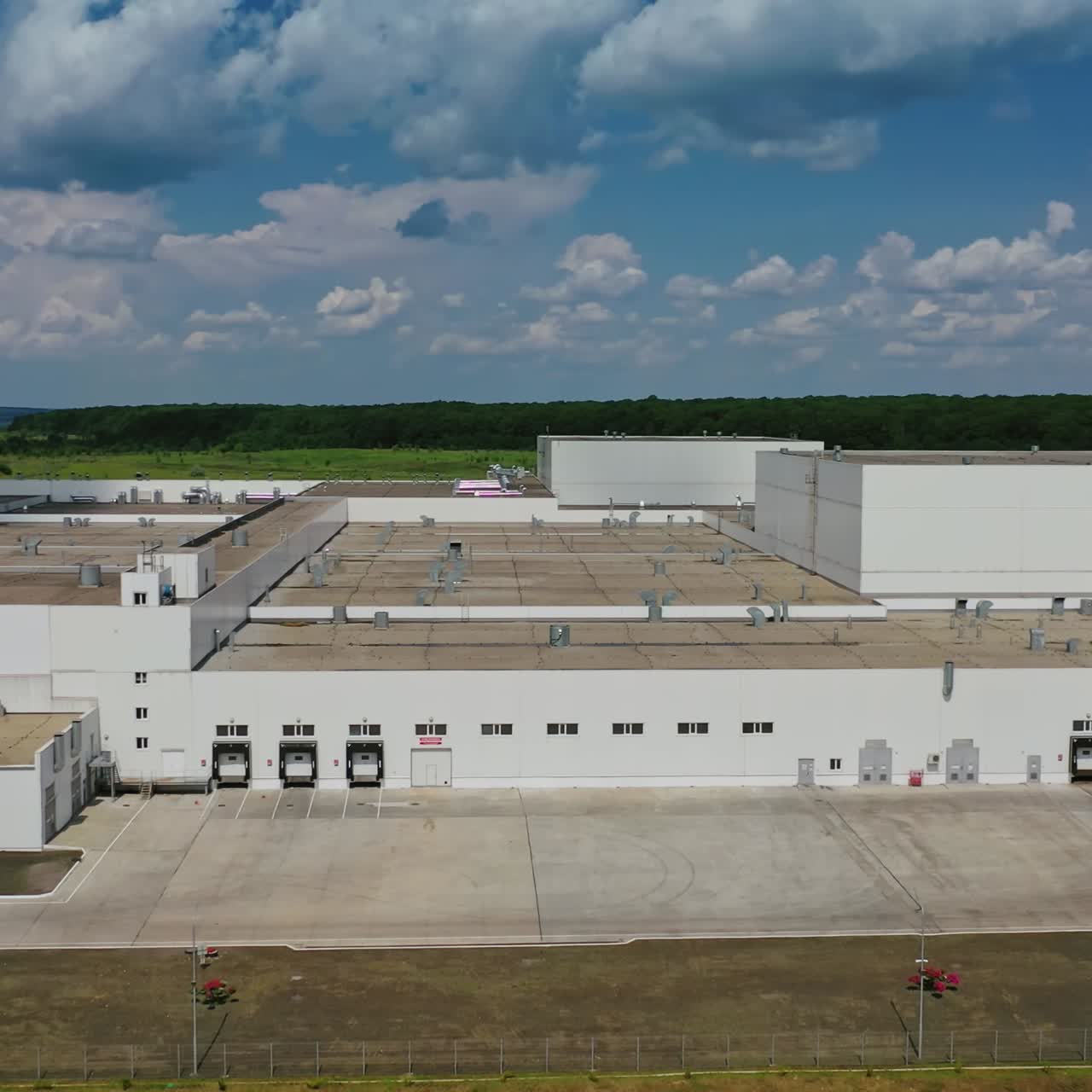 Logistics center from above