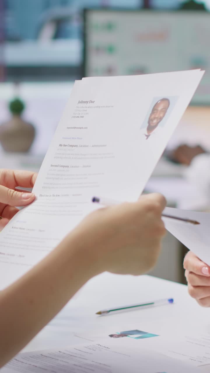Vertical Video Recruiters working together to choose the applicant with the best qualifications