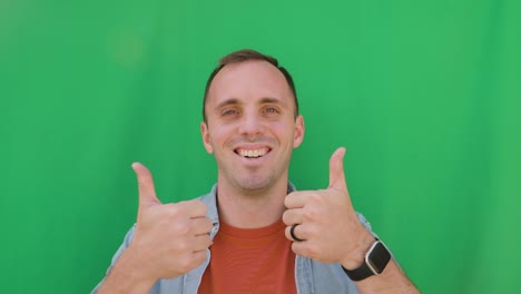 Man,-Smiling-on-Green-Screen