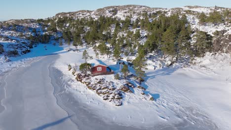 architecture isolated in winter nature landscape