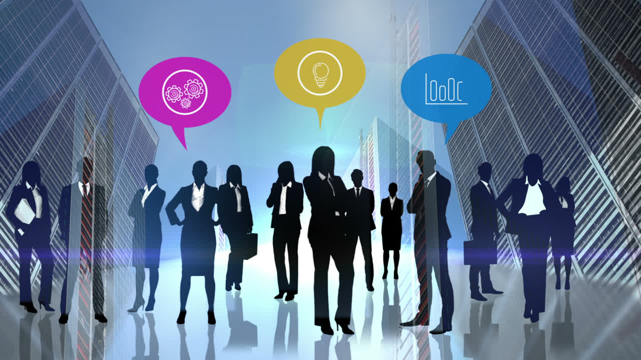 사업가들의 검은 실루