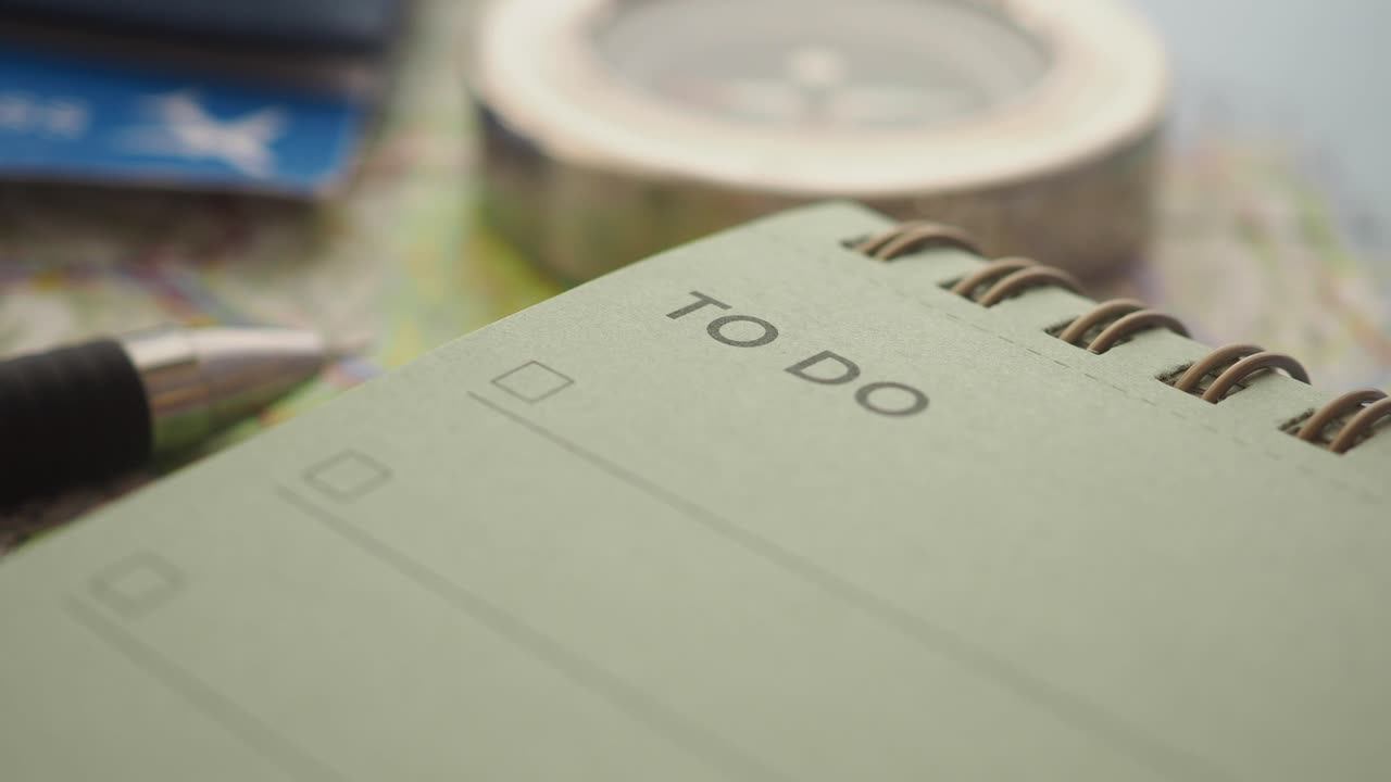 Travel planning to-do list