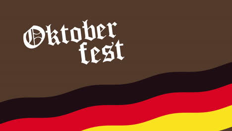 oktoberfest celebration lettering with germany flag