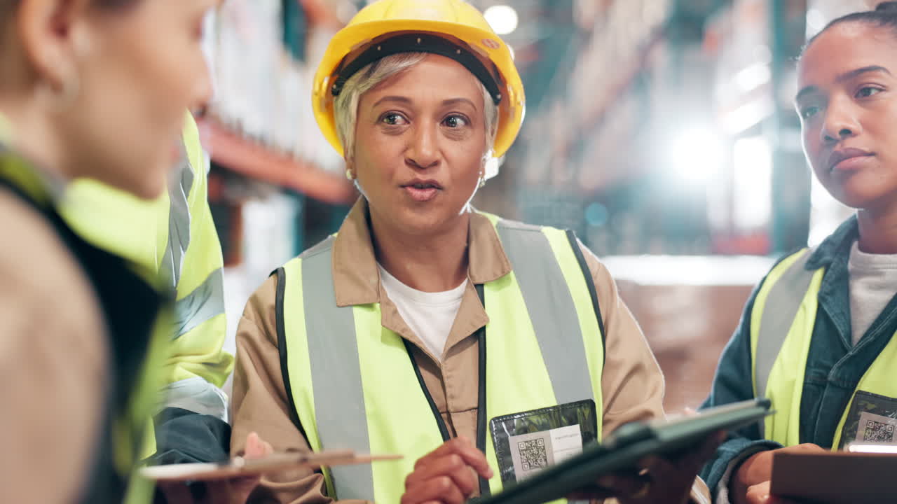 Warehouse team meeting