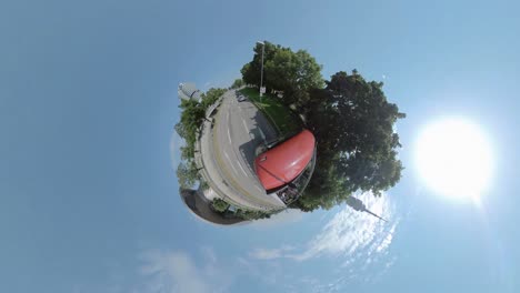 little planet format of munich in germany