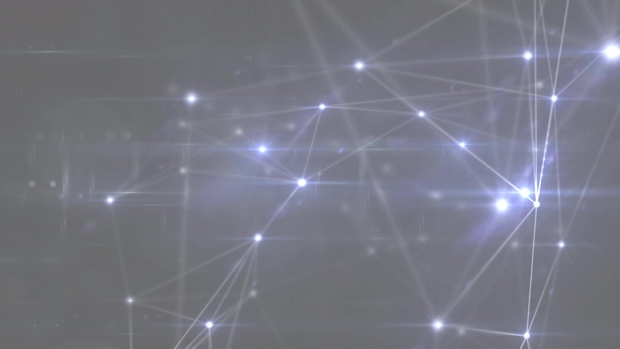 Animación de red de conexiones sobre un fondo negro