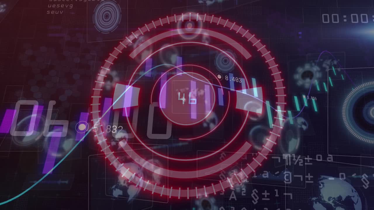 Animation of scope scanning over data processing