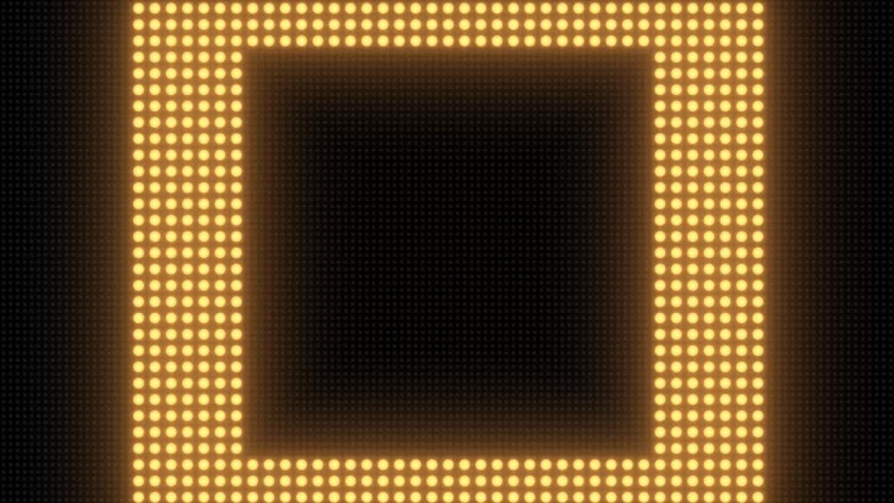 Dynamic Yellow LED Light Square Expanding and Contracting